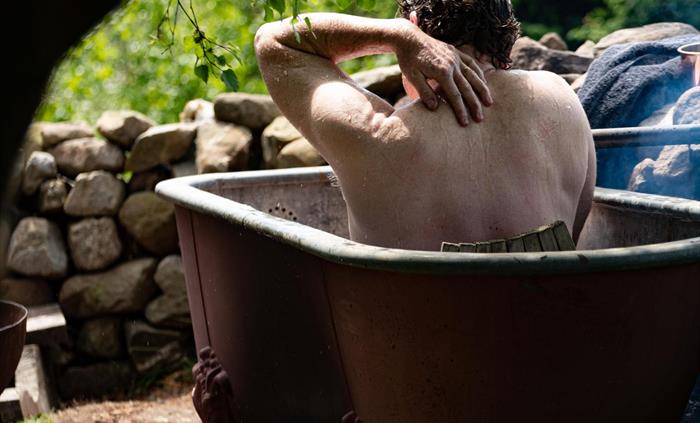 A bath with a view...